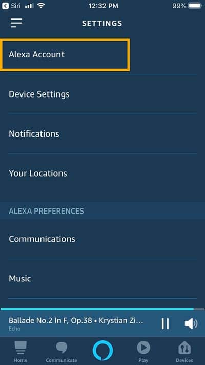 alexa app switch accounts