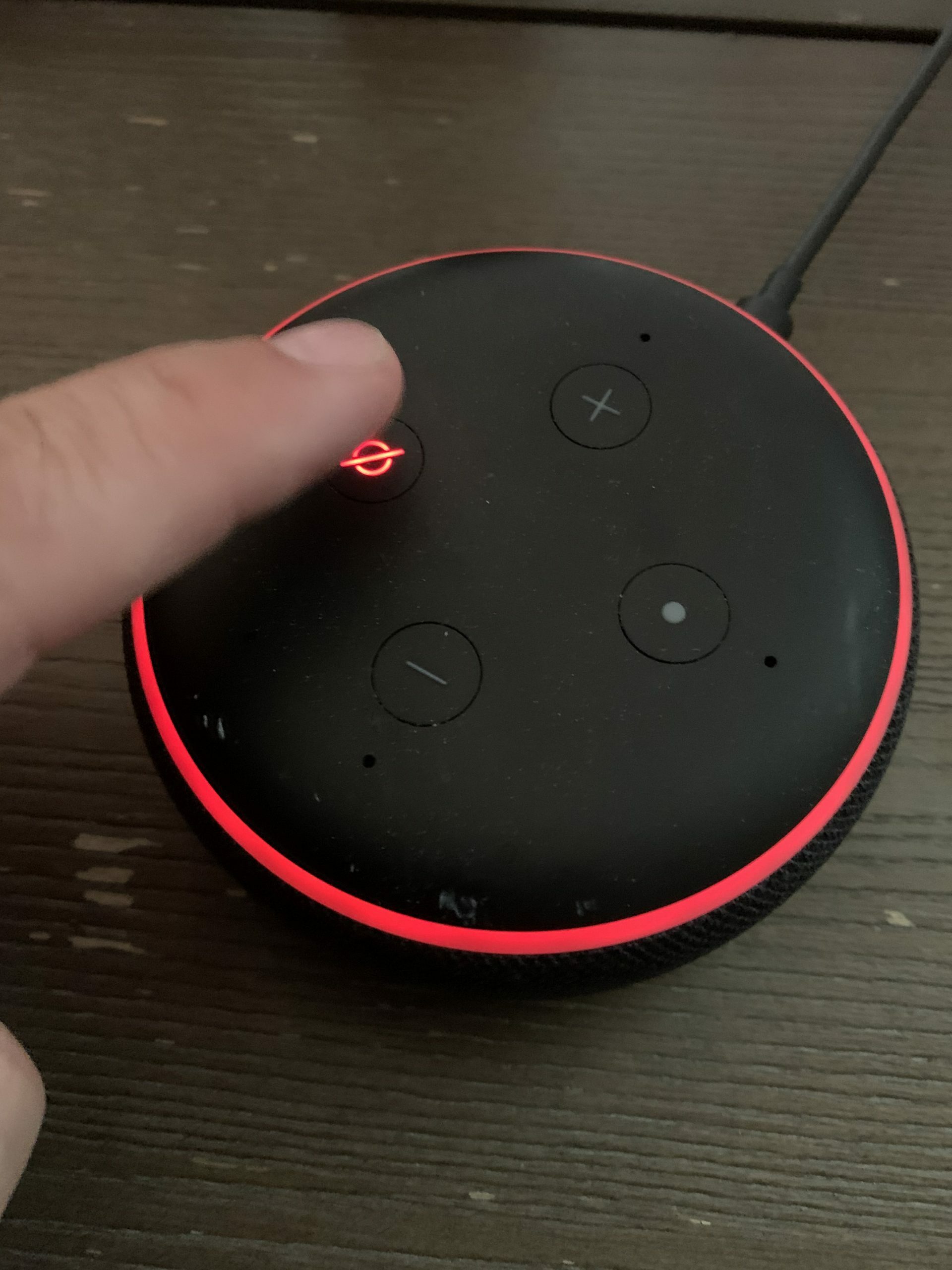 my echo dot is red