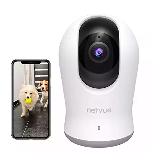 NETVUE Upgraded 2K Indoor Camera, Baby Monitor with Camera and Audio, Advanced AI Detection, FHD Night Vision Pet Camera, Home Camera with H.265 High-Efficiency Video Coding for Pet/Baby/Nanny